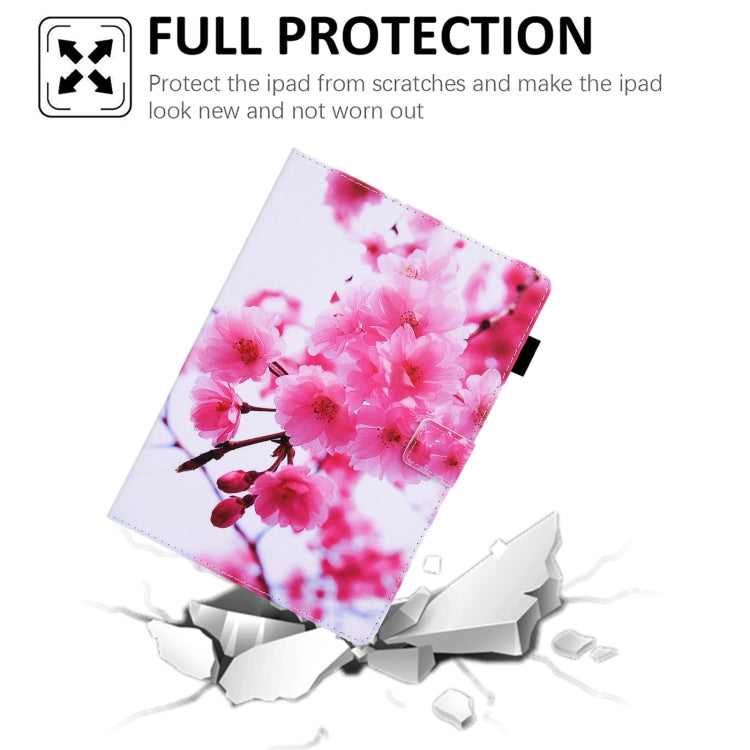 For iPad Pro 11 2024 Colored Drawing Leather Smart Tablet Case(Cherry Blossom)