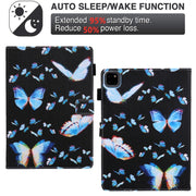 For iPad Pro 11 2024 Colored Drawing Leather Smart Tablet Case(Dream Blue Butterfly)