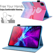 For iPad Pro 11 2024 Colored Drawing Leather Smart Tablet Case(Red Moom)