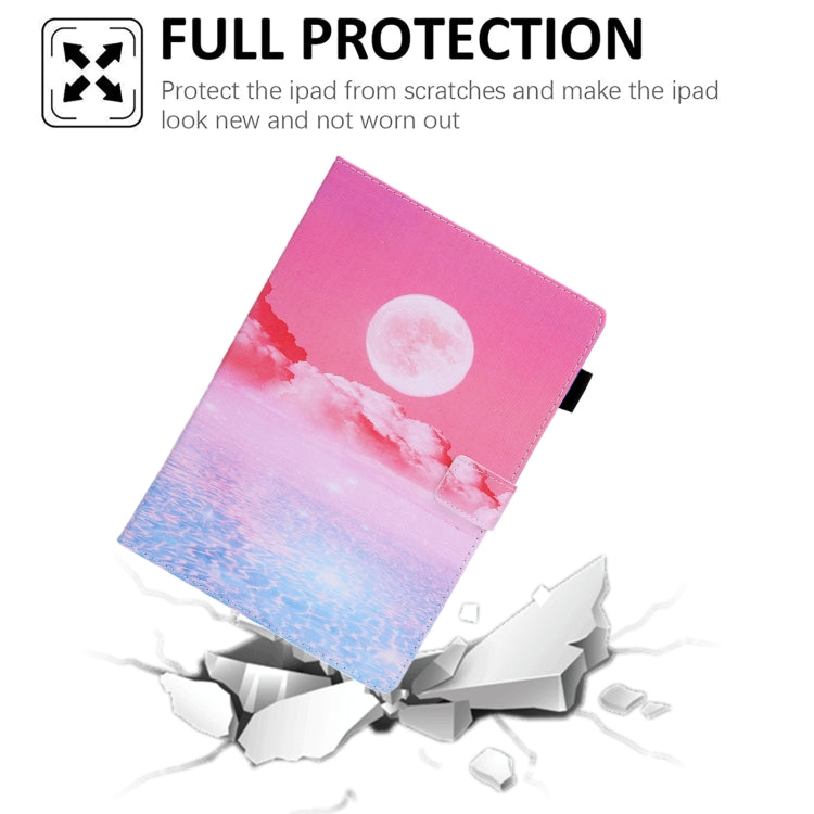 For iPad Pro 11 2024 Colored Drawing Leather Smart Tablet Case(Red Moom)
