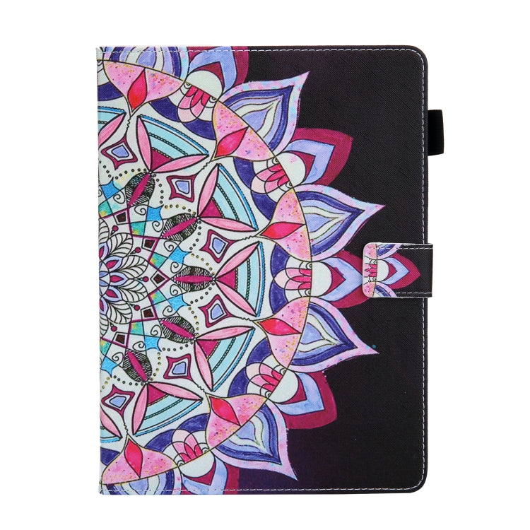 For iPad Pro 11 2024 Colored Drawing Leather Smart Tablet Case(National Flower)