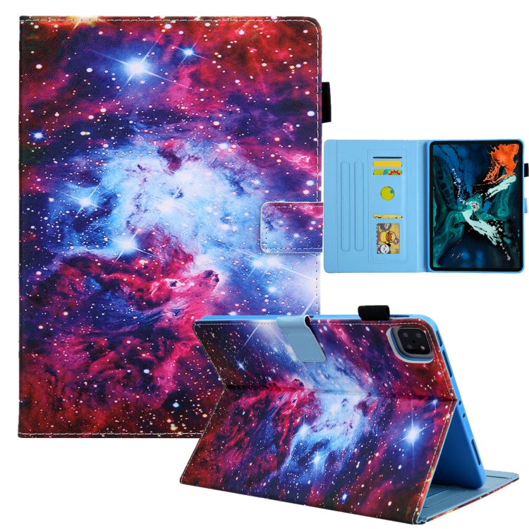 For iPad Pro 11 2024 Colored Drawing Leather Smart Tablet Case(Starry Sky)
