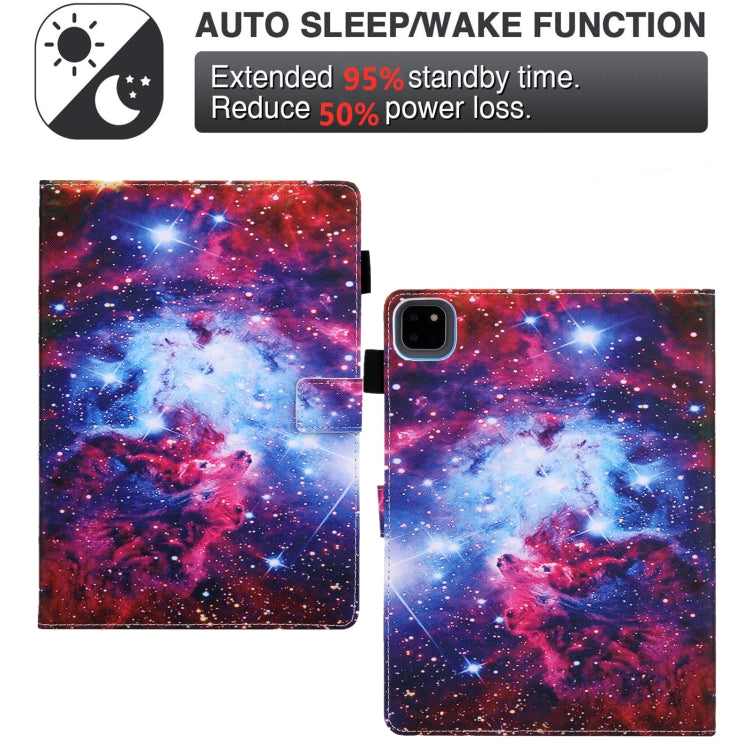 For iPad Pro 11 2024 Colored Drawing Leather Smart Tablet Case(Starry Sky)