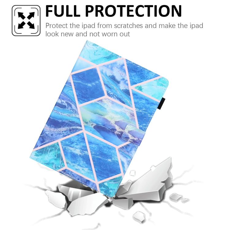 For iPad Pro 11 2024 Colored Drawing Leather Smart Tablet Case(Blue Grid)