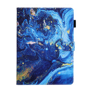 For iPad Pro 11 2024 Colored Drawing Leather Smart Tablet Case(Blue Gold)