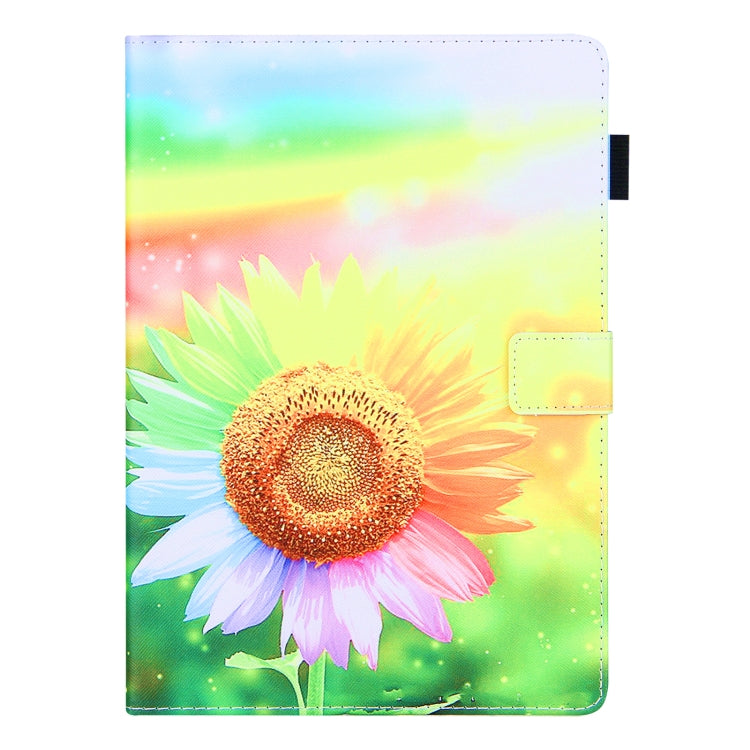 For iPad Pro 11 2024 Colored Drawing Leather Smart Tablet Case(Sunflower)