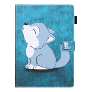 For iPad Pro 11 2024 Colored Drawing Leather Smart Tablet Case(Cute Wolf)