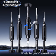 5 in 1 QianLi iWhale Special S2 Steel Magnetic Torque 3D Screwdriver, Model:A/B/C/D/E