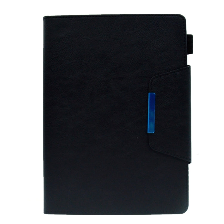 For iPad Pro 11 2024 Suede Cross Texture Magnetic Clasp Leather Smart Tablet Case(Black)