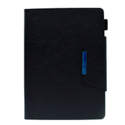 For iPad Pro 11 2024 Suede Cross Texture Magnetic Clasp Leather Smart Tablet Case(Black)