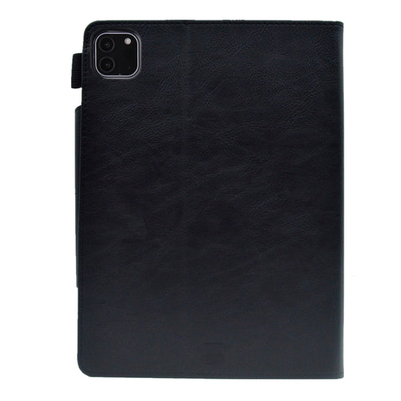 For iPad Pro 11 2024 Suede Cross Texture Magnetic Clasp Leather Smart Tablet Case(Black)