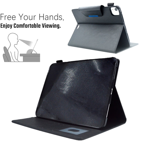 For iPad Pro 11 2024 Suede Cross Texture Magnetic Clasp Leather Smart Tablet Case(Black)