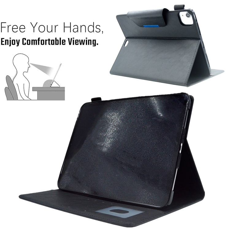For iPad Pro 11 2024 Suede Cross Texture Magnetic Clasp Leather Smart Tablet Case(Black)