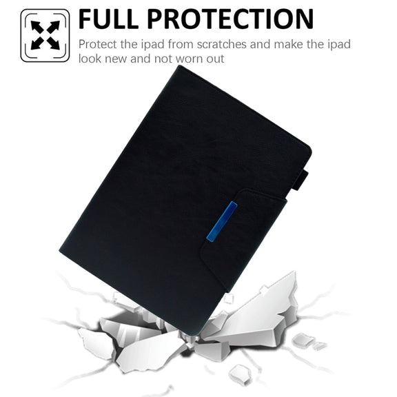 For iPad Pro 11 2024 Suede Cross Texture Magnetic Clasp Leather Smart Tablet Case(Black)