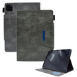For iPad Pro 11 2024 Suede Cross Texture Magnetic Clasp Leather Smart Tablet Case(Grey) - iPad Pro 11 2024 Cases by PMC TechLife | Online Shopping South Africa | PMC TechLife | Buy Now Pay Later Mobicred