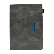 For iPad Pro 11 2024 Suede Cross Texture Magnetic Clasp Leather Smart Tablet Case(Grey)