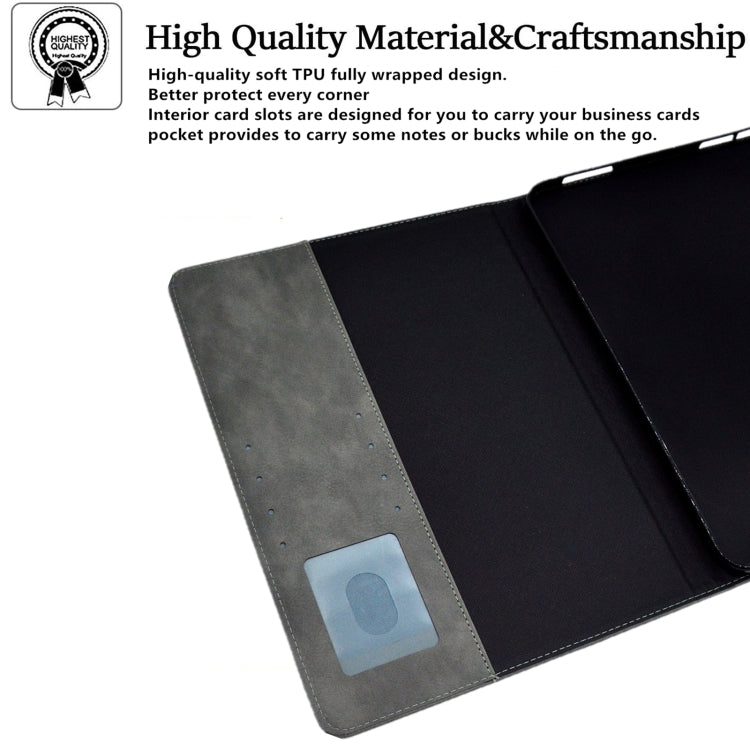 For iPad Pro 11 2024 Suede Cross Texture Magnetic Clasp Leather Smart Tablet Case(Grey)