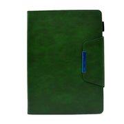 For iPad Pro 11 2024 Suede Cross Texture Magnetic Clasp Leather Smart Tablet Case(Green)
