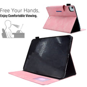 For iPad Pro 11 2024 Suede Cross Texture Magnetic Clasp Leather Smart Tablet Case(Pink)