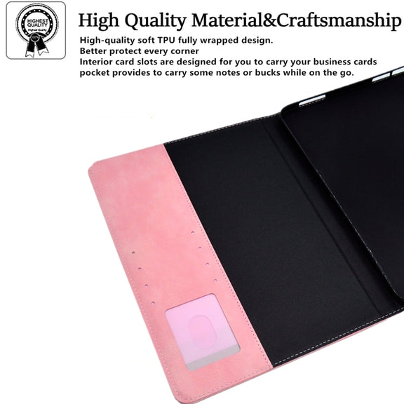 For iPad Pro 11 2024 Suede Cross Texture Magnetic Clasp Leather Smart Tablet Case(Pink)