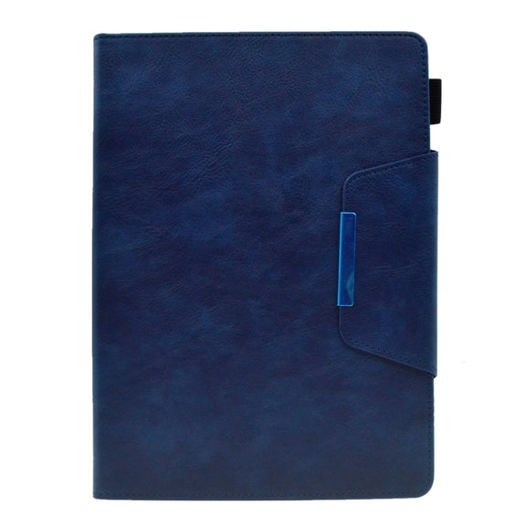 For iPad Pro 11 2024 Suede Cross Texture Magnetic Clasp Leather Smart Tablet Case(Blue)