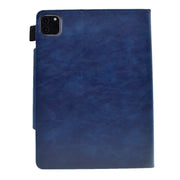 For iPad Pro 11 2024 Suede Cross Texture Magnetic Clasp Leather Smart Tablet Case(Blue)