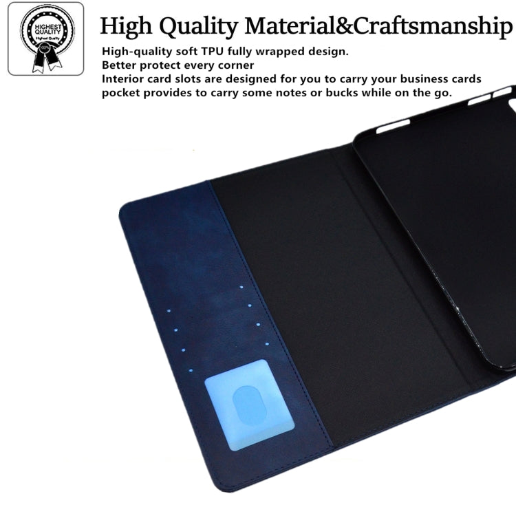 For iPad Pro 11 2024 Suede Cross Texture Magnetic Clasp Leather Smart Tablet Case(Blue)