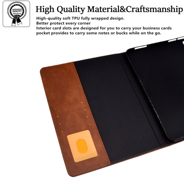For iPad Pro 11 2024 Suede Cross Texture Magnetic Clasp Leather Smart Tablet Case(Brown)