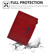 For iPad Pro 11 2024 Suede Cross Texture Magnetic Clasp Leather Smart Tablet Case(Red)
