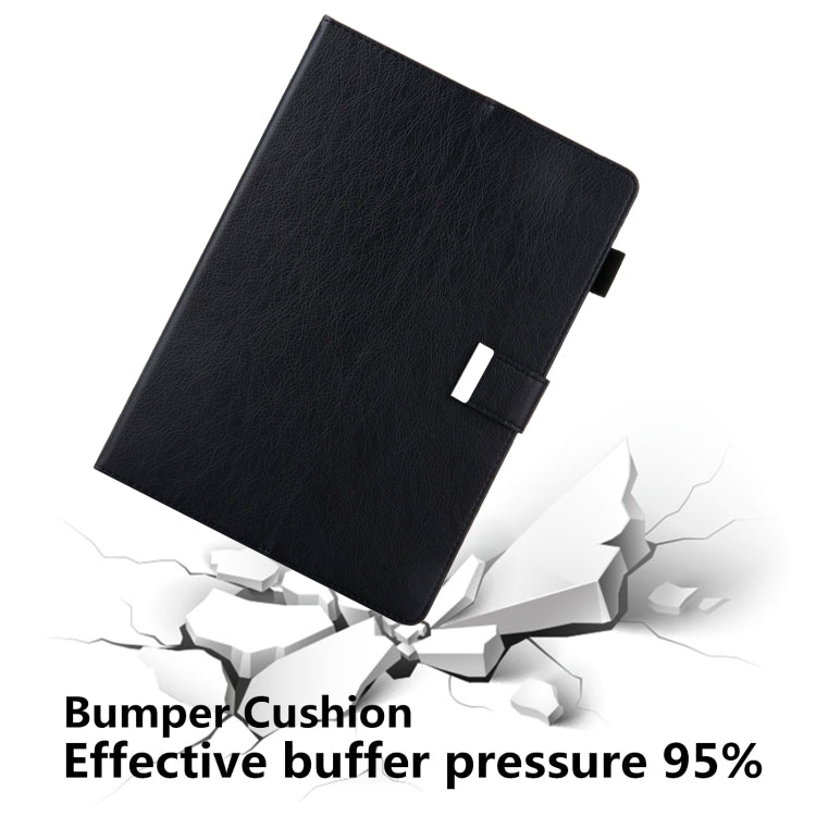 For iPad Pro 11 2024 Business Style Horizontal Flip Leather Smart Tablet Case with Holder(Black)