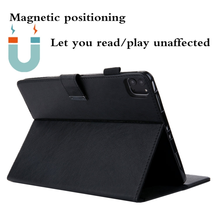 For iPad Pro 11 2024 Business Style Horizontal Flip Leather Smart Tablet Case with Holder(Black)