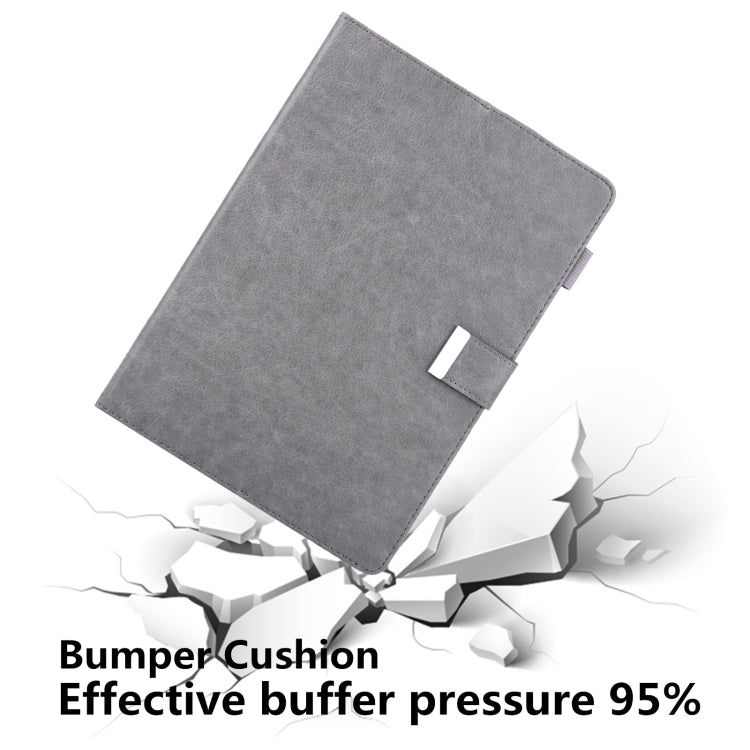 For iPad Pro 11 2024 Business Style Horizontal Flip Leather Smart Tablet Case with Holder(Grey)