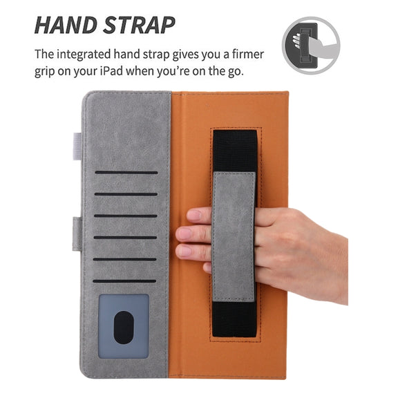 For iPad Pro 11 2024 Business Style Horizontal Flip Leather Smart Tablet Case with Holder(Grey)