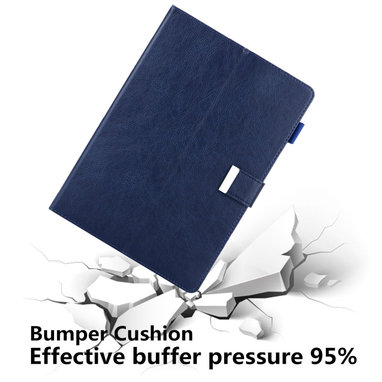 For iPad Pro 11 2024 Business Style Horizontal Flip Leather Smart Tablet Case with Holder(Blue)