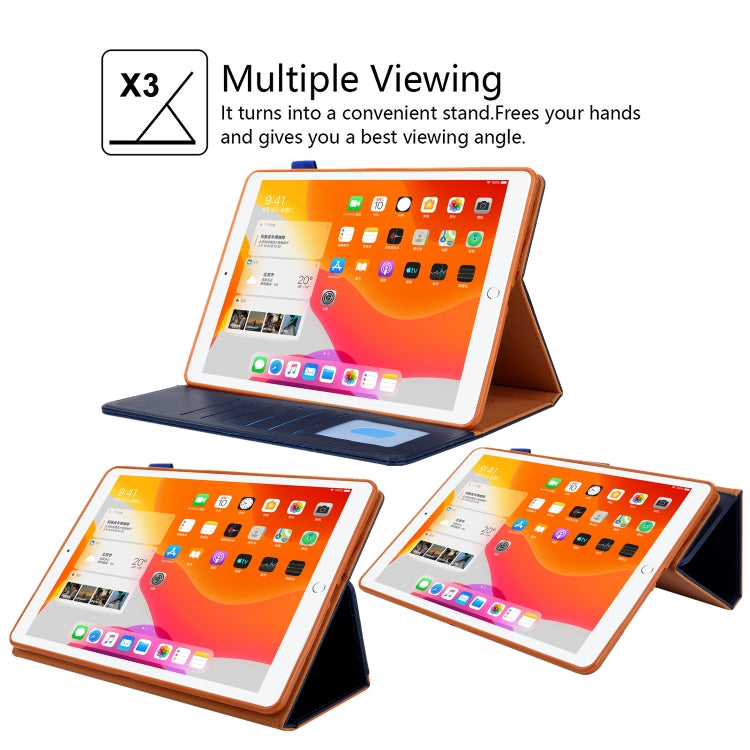For iPad Pro 11 2024 Business Style Horizontal Flip Leather Smart Tablet Case with Holder(Blue)