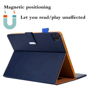 For iPad Pro 11 2024 Business Style Horizontal Flip Leather Smart Tablet Case with Holder(Blue)