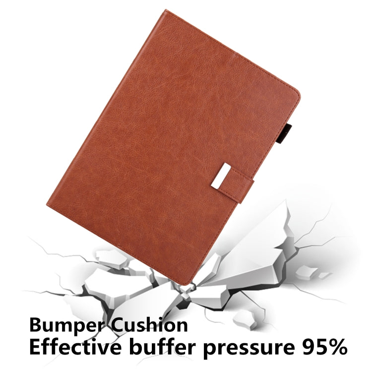 For iPad Pro 11 2024 Business Style Horizontal Flip Leather Smart Tablet Case with Holder(Brown)