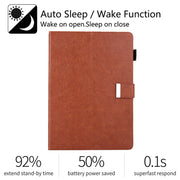 For iPad Pro 11 2024 Business Style Horizontal Flip Leather Smart Tablet Case with Holder(Brown)