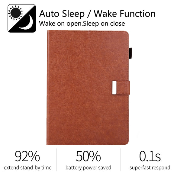For iPad Pro 11 2024 Business Style Horizontal Flip Leather Smart Tablet Case with Holder(Brown)