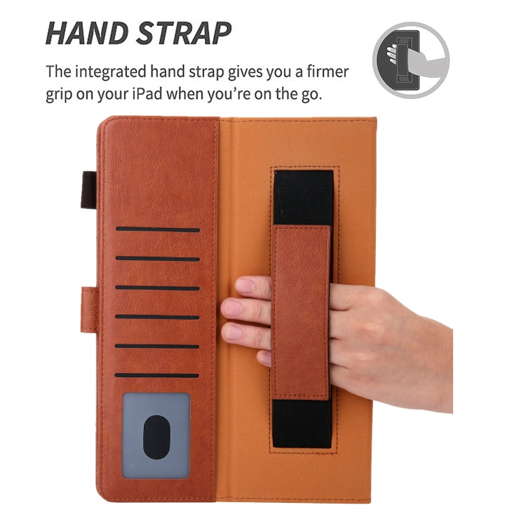 For iPad Pro 11 2024 Business Style Horizontal Flip Leather Smart Tablet Case with Holder(Brown)