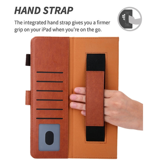For iPad Pro 11 2024 Business Style Horizontal Flip Leather Smart Tablet Case with Holder(Brown)