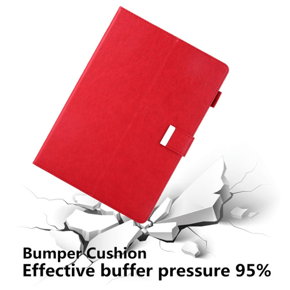 For iPad Pro 11 2024 Business Style Horizontal Flip Leather Smart Tablet Case with Holder(Red)
