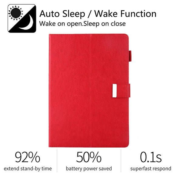 For iPad Pro 11 2024 Business Style Horizontal Flip Leather Smart Tablet Case with Holder(Red)