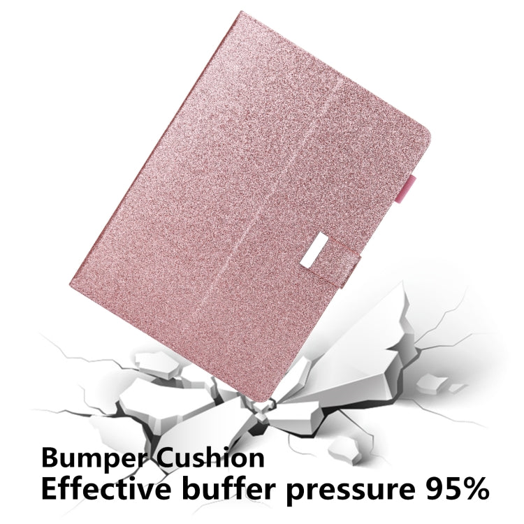 For iPad Pro 11 2024 Business Style Horizontal Flip Leather Smart Tablet Case with Holder(Rose Gold)