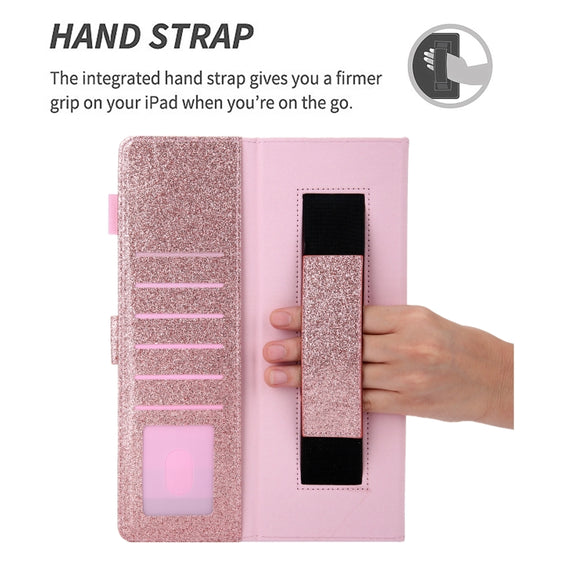 For iPad Pro 11 2024 Business Style Horizontal Flip Leather Smart Tablet Case with Holder(Rose Gold)