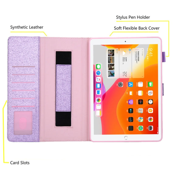 For iPad Pro 11 2024 Business Style Horizontal Flip Leather Smart Tablet Case with Holder(Purple)