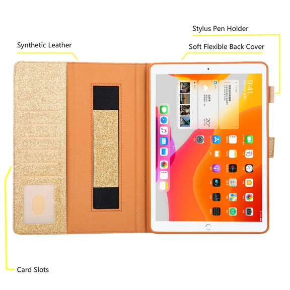 For iPad Pro 11 2024 Business Style Horizontal Flip Leather Smart Tablet Case with Holder(Gold)