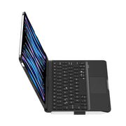 For iPad Pro 11 2024 F11AT 360 Degree Rotating Acrylic Bluetooth Keyboard Leather Case with Backlight(Black)