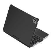 For iPad Pro 11 2024 F11AT 360 Degree Rotating Acrylic Bluetooth Keyboard Leather Case with Backlight(Black)