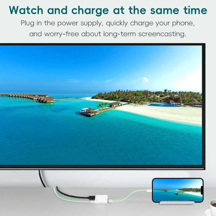 XM006 1080P iOS10.0 HDMI Mobile Phone AV Adapter(White)